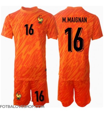 Francie Mike Maignan #16 Brankářské Dětské Venkovní Dres ME 2024 Krátký Rukáv (+ trenýrky)